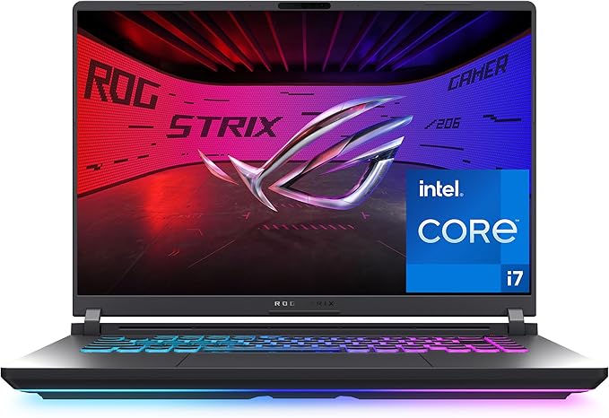 ASUS ROG Strix G16 (2025) Gaming Laptop, 16” FHD+ 16:10 165Hz/3ms, NVIDIA® GeForce RTX™ 5060, Intel® Core™ i7 Processor 14650HX, 16GB DDR5, 1TB Gen 4 SSD, Wi-Fi 7, Windows 11 Home, G615JMR-AS74 ASUS ROG Strix G16 (2025) Gaming Laptop, 16” FHD+ 16:10 165Hz/3ms, NVIDIA® GeForce RTX™ 5060, Intel® Core™ i7 Processor 14650HX, 16GB DDR5, 1TB Gen 4 SSD, Wi-Fi 7, Windows 11 Home, G615JMR-AS74
